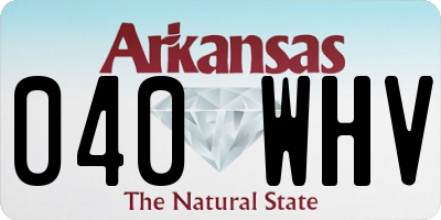 AR license plate 040WHV