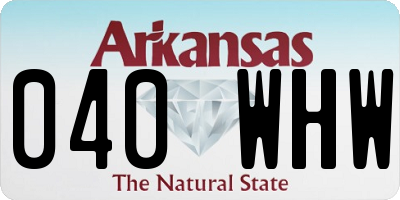 AR license plate 040WHW