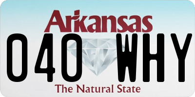 AR license plate 040WHY