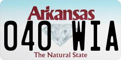 AR license plate 040WIA