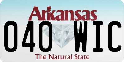 AR license plate 040WIC