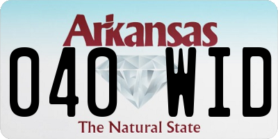 AR license plate 040WID