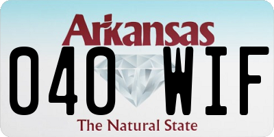 AR license plate 040WIF