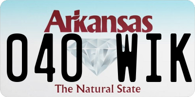 AR license plate 040WIK