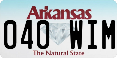 AR license plate 040WIM