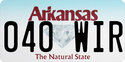 AR license plate 040WIR