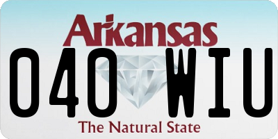 AR license plate 040WIU