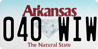 AR license plate 040WIW