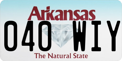 AR license plate 040WIY