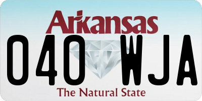 AR license plate 040WJA