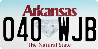 AR license plate 040WJB