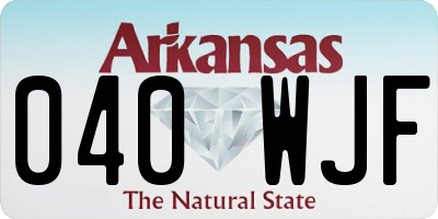 AR license plate 040WJF