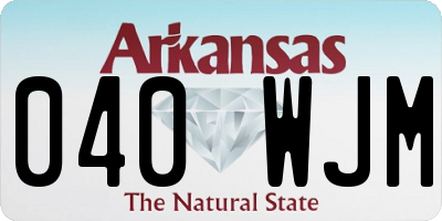 AR license plate 040WJM