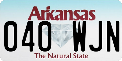 AR license plate 040WJN