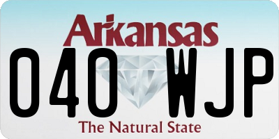 AR license plate 040WJP