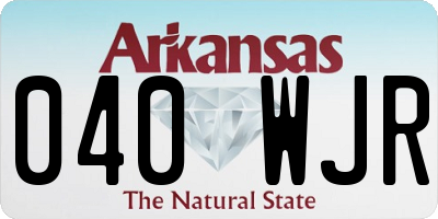 AR license plate 040WJR