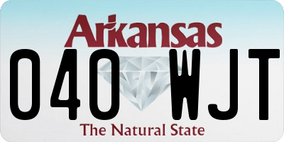 AR license plate 040WJT