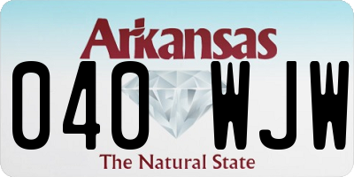 AR license plate 040WJW