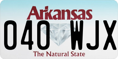AR license plate 040WJX