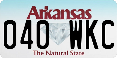 AR license plate 040WKC
