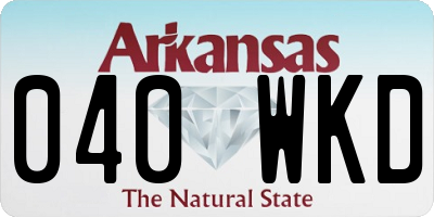 AR license plate 040WKD
