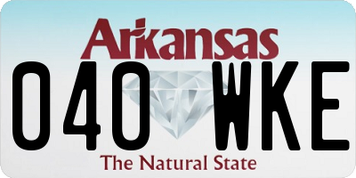 AR license plate 040WKE