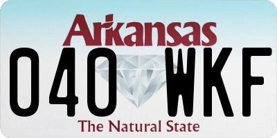 AR license plate 040WKF