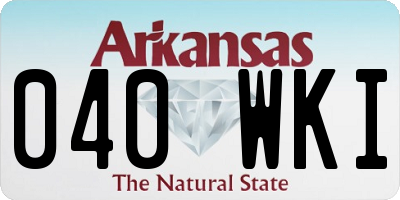 AR license plate 040WKI