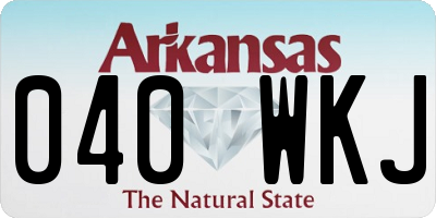 AR license plate 040WKJ