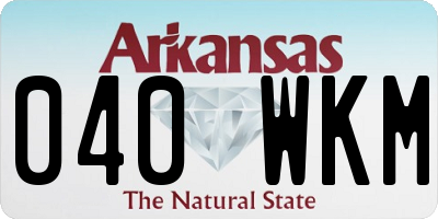 AR license plate 040WKM