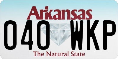 AR license plate 040WKP