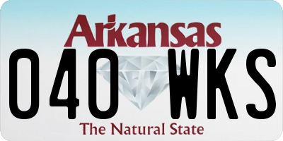 AR license plate 040WKS