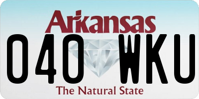 AR license plate 040WKU