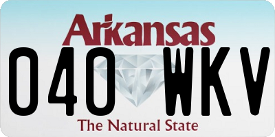 AR license plate 040WKV