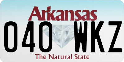 AR license plate 040WKZ
