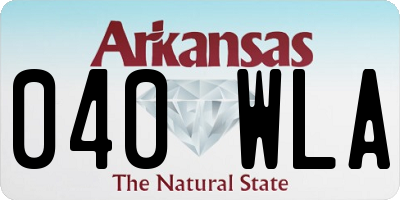 AR license plate 040WLA