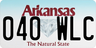 AR license plate 040WLC