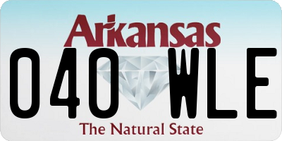 AR license plate 040WLE