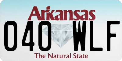 AR license plate 040WLF