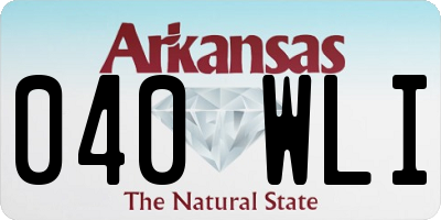 AR license plate 040WLI