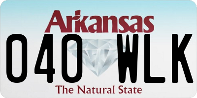 AR license plate 040WLK