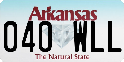 AR license plate 040WLL