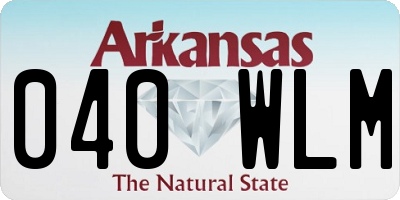 AR license plate 040WLM