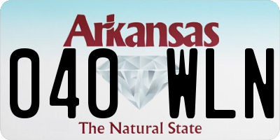 AR license plate 040WLN