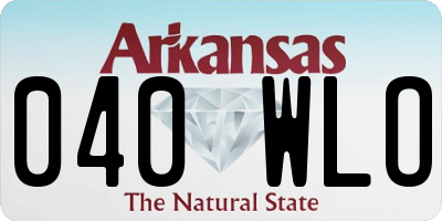AR license plate 040WLO