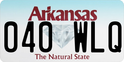 AR license plate 040WLQ