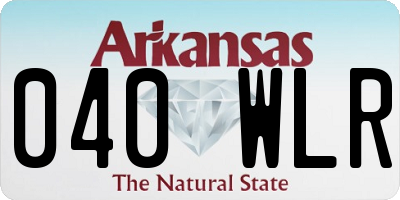 AR license plate 040WLR
