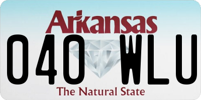 AR license plate 040WLU
