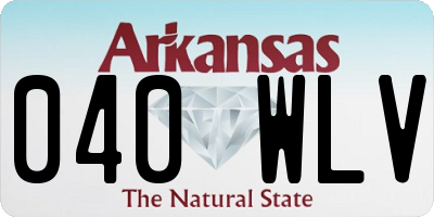 AR license plate 040WLV