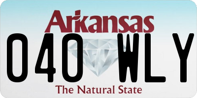 AR license plate 040WLY